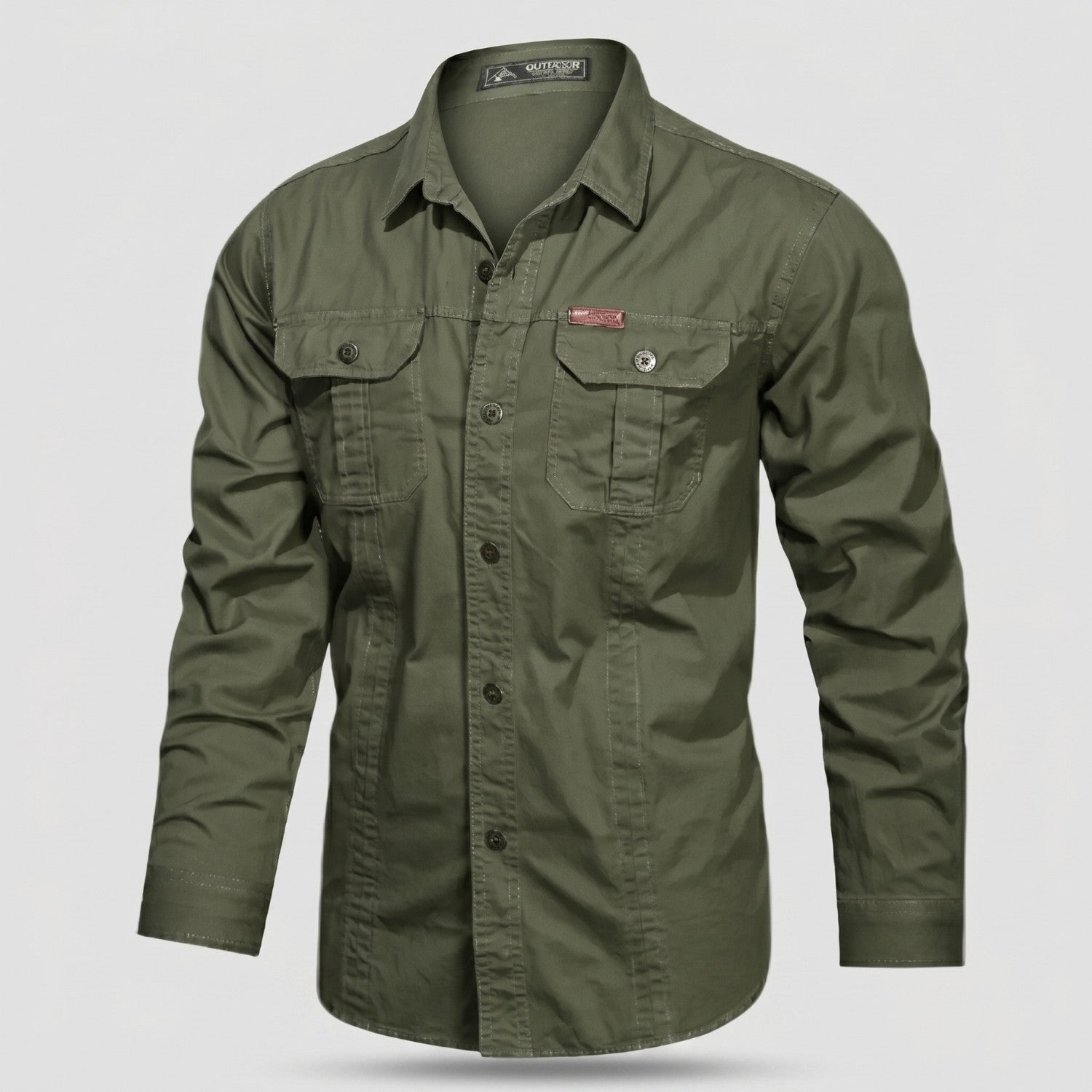 Men’s Lightweight Long-Sleeve Outdoor Shirt – Durable Cotton-Blend Top