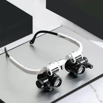 Professional Magnifying Glasses | LED Illuminated 3-Level Magnification