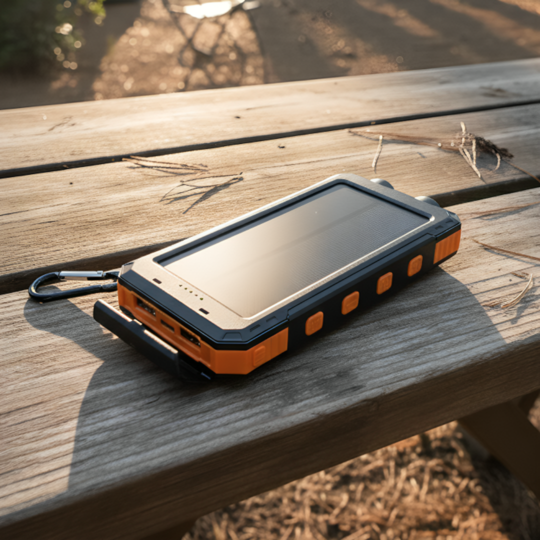 20,000mAh Solar Power Bank – Portable USB Charger for Hiking & Camping