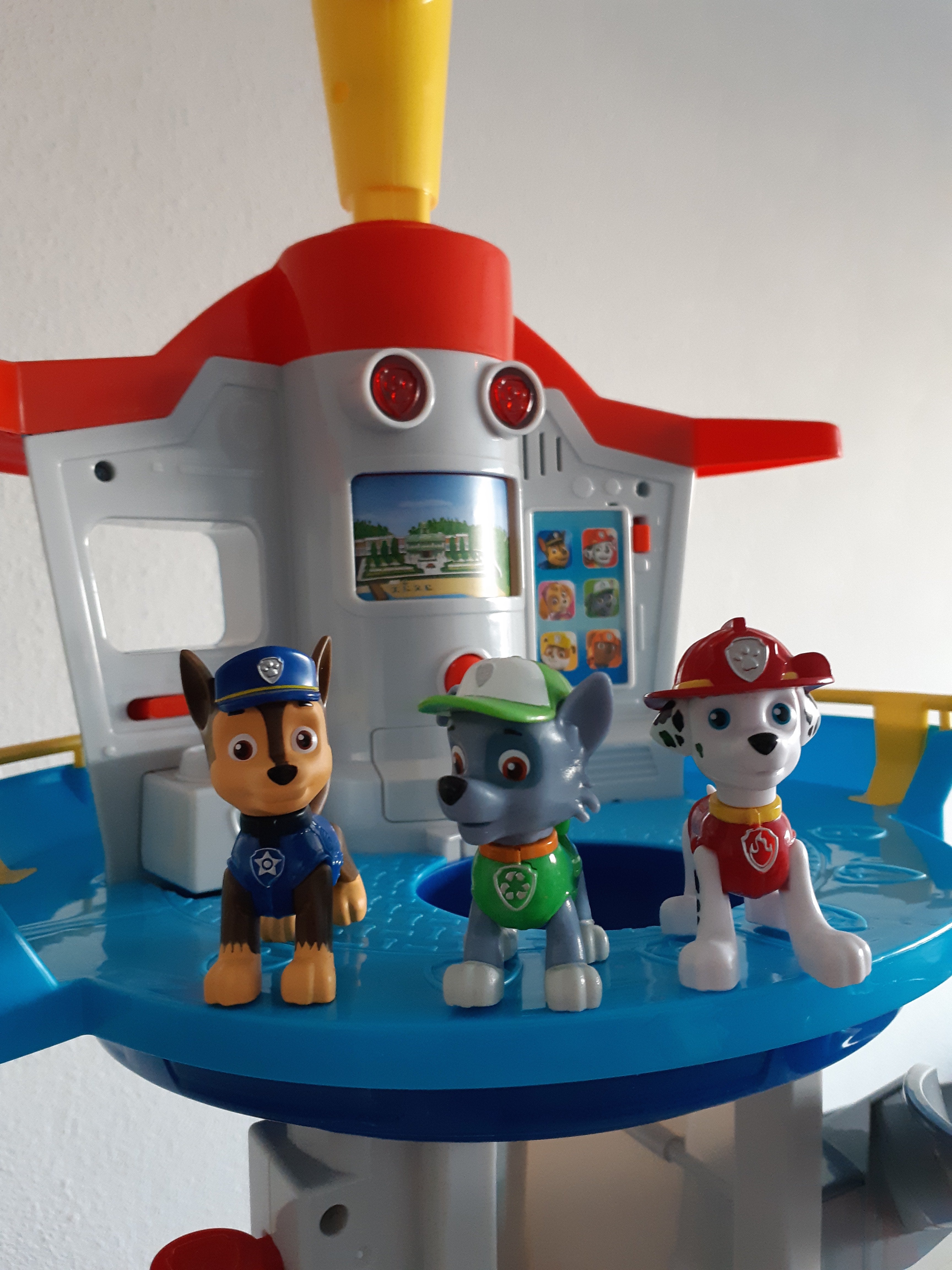 Lookout Tower Playset with Slide Car Ramp and Race Track Toy
