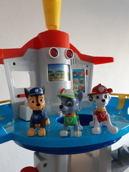 Lookout Tower Playset with Slide Car Ramp and Race Track Toy
