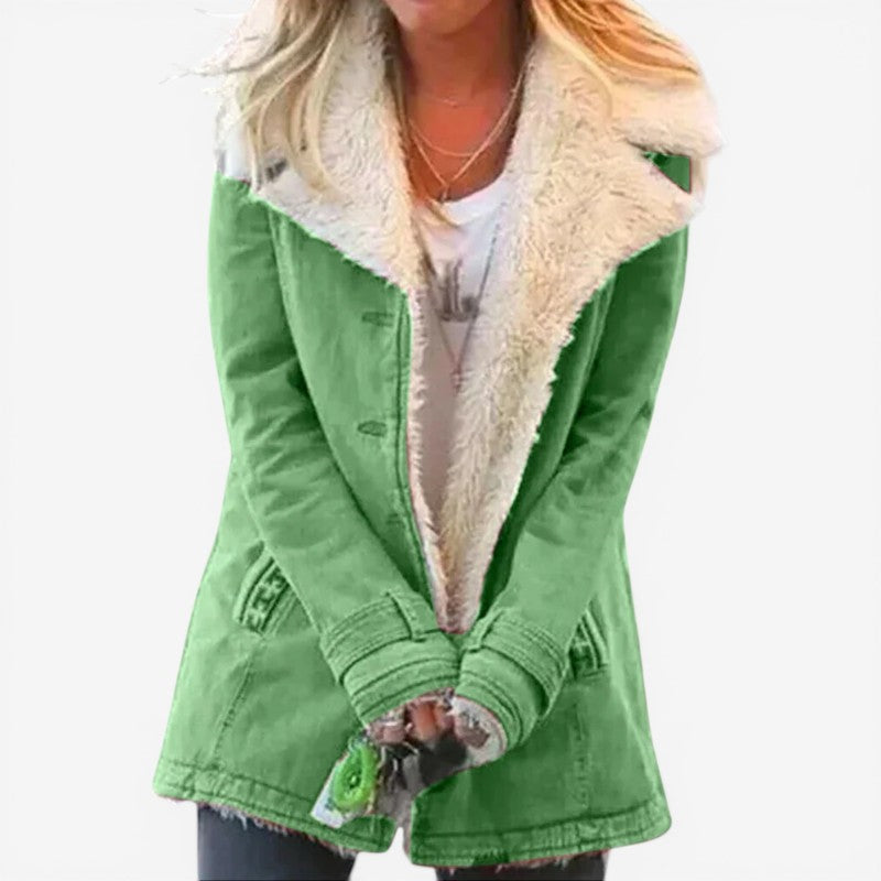 Long Sleeve Notched Collar Coat