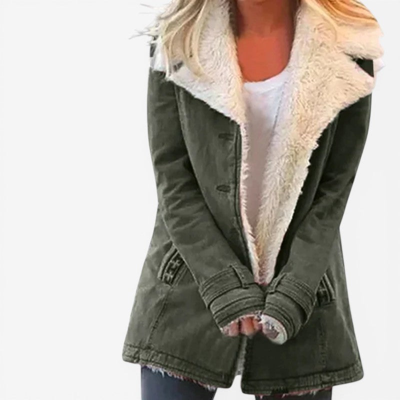 Long Sleeve Notched Collar Coat