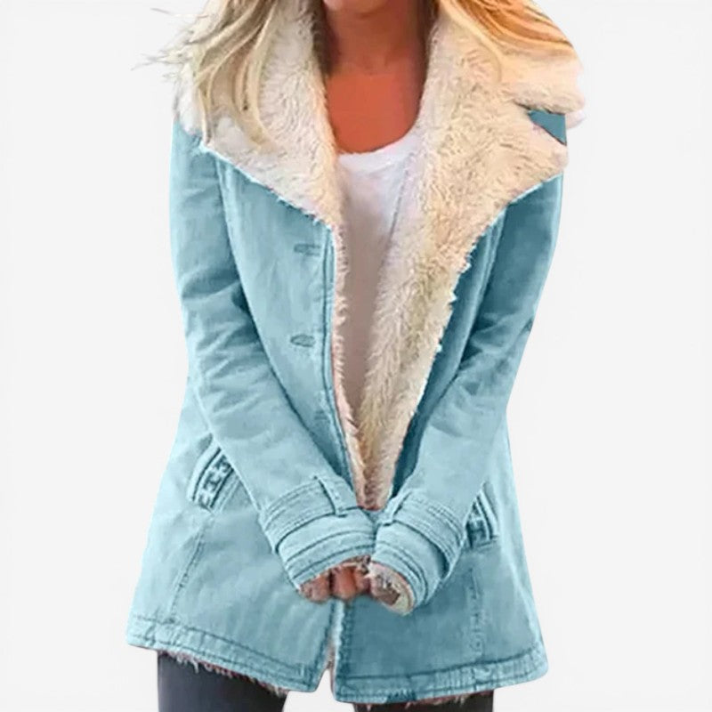 Long Sleeve Notched Collar Coat