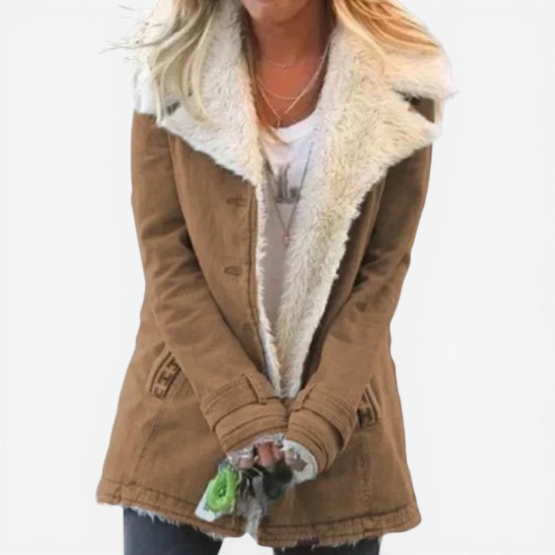 Long Sleeve Notched Collar Coat
