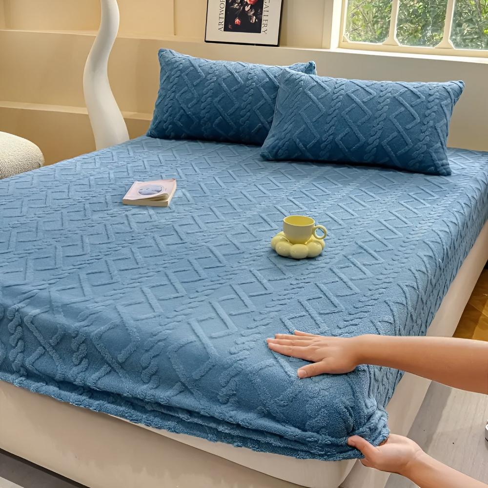 Luxury Velvet Sherpa Bed Sheet Set - Soft, Cozy, Warm Bedding