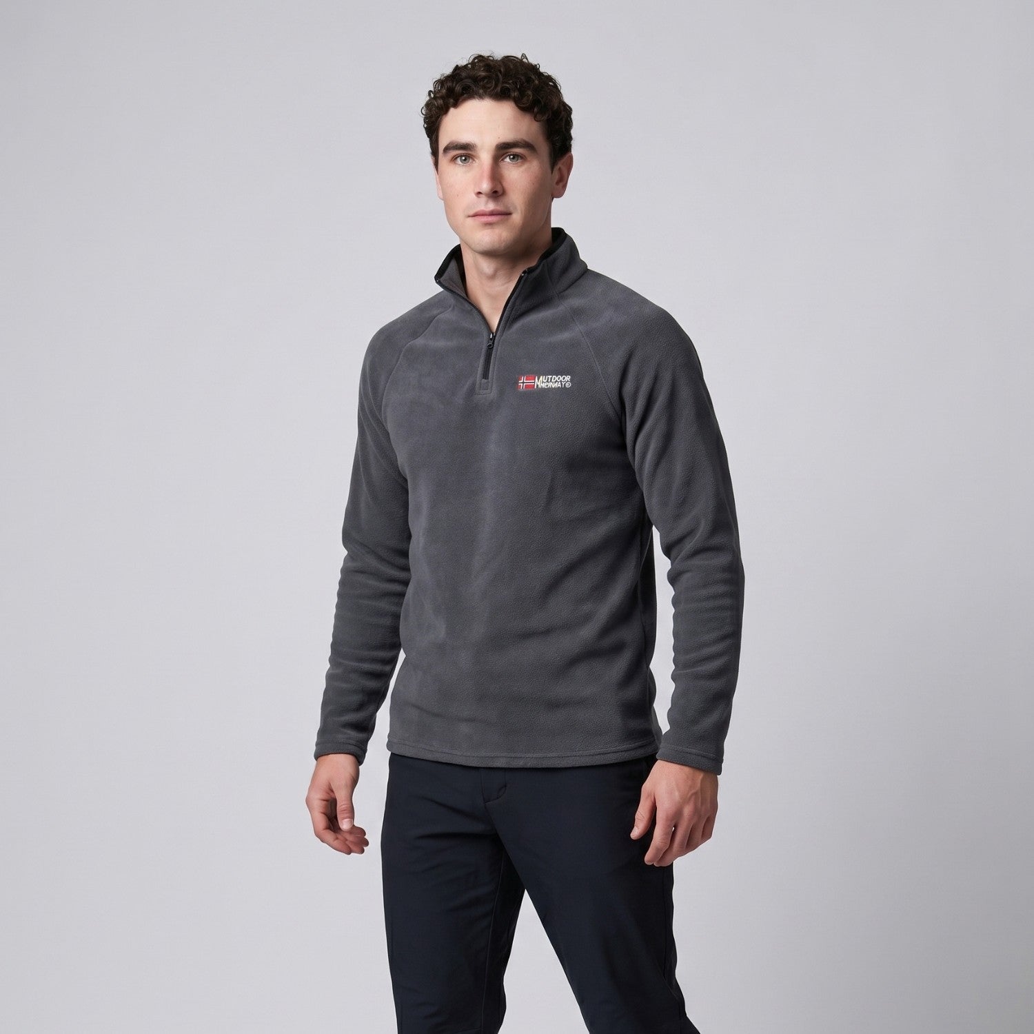 Men’s Quarter-Zip Fleece Pullover – Lightweight Hiking & Camping Mid-Layer