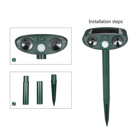 Ultrasonic Deer Repeller - Pack Of 4 Solar Powered - Get Rid of Deer in 48 Hours