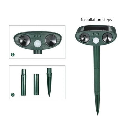 Ultrasonic Deer Repeller - Pack Of 4 Solar Powered - Get Rid of Deer in 48 Hours