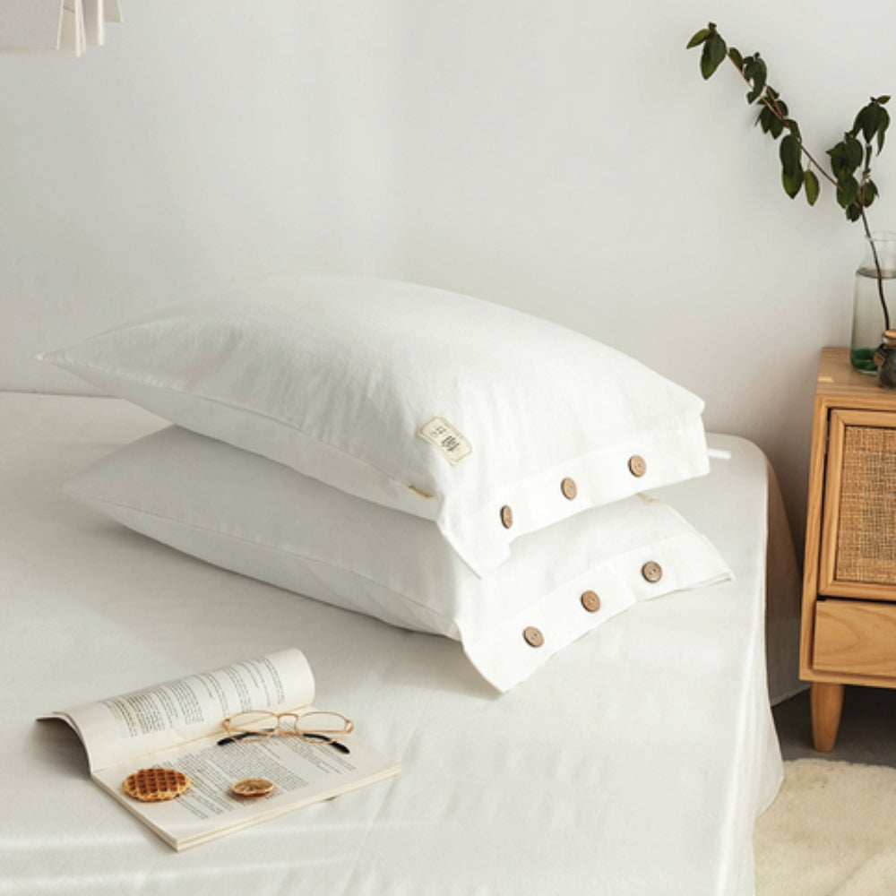 Ensemble de 2 taies d’oreiller en coton doux - Taies pour lit simple