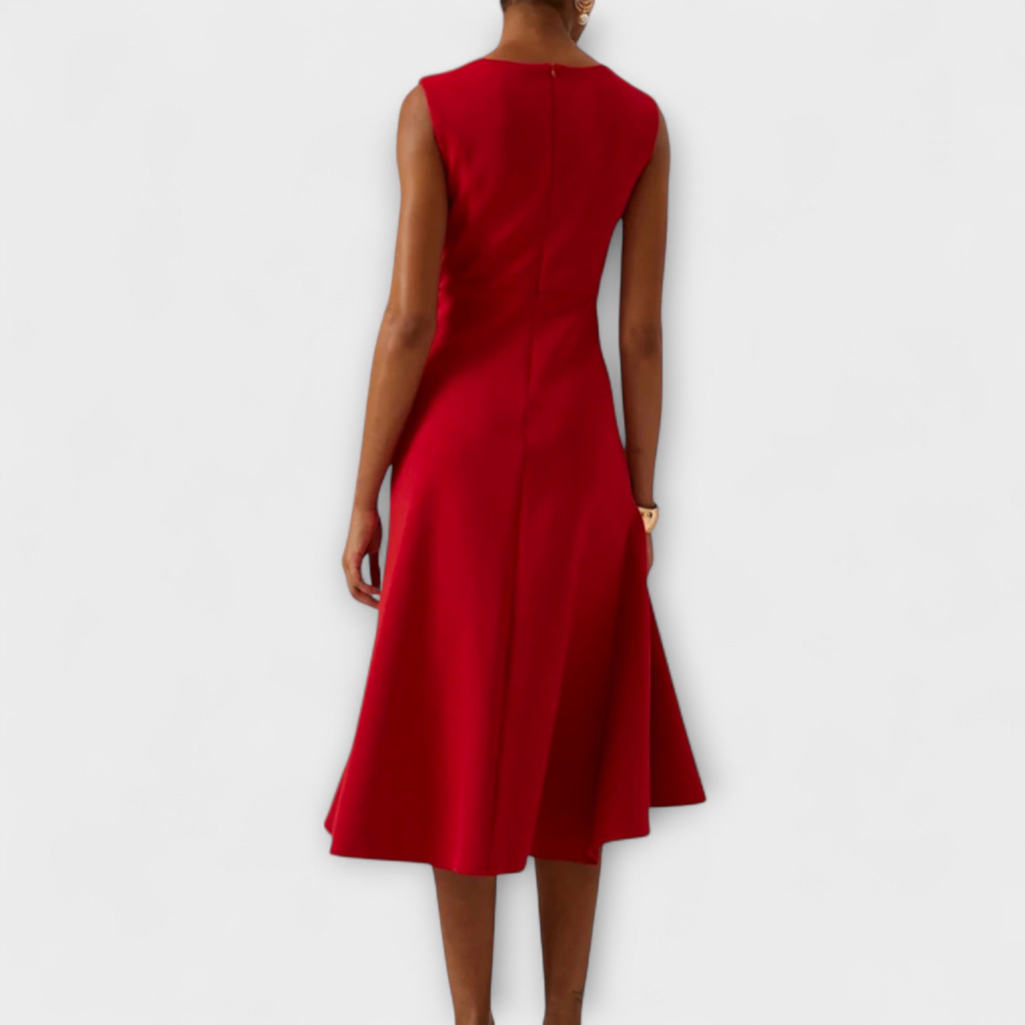 Sheila™ | Draped Asymmetric Midi Gown