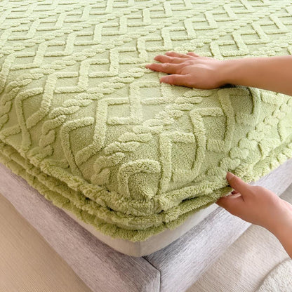 Luxury Velvet Sherpa Bed Sheet Set - Soft, Cozy, Warm Bedding