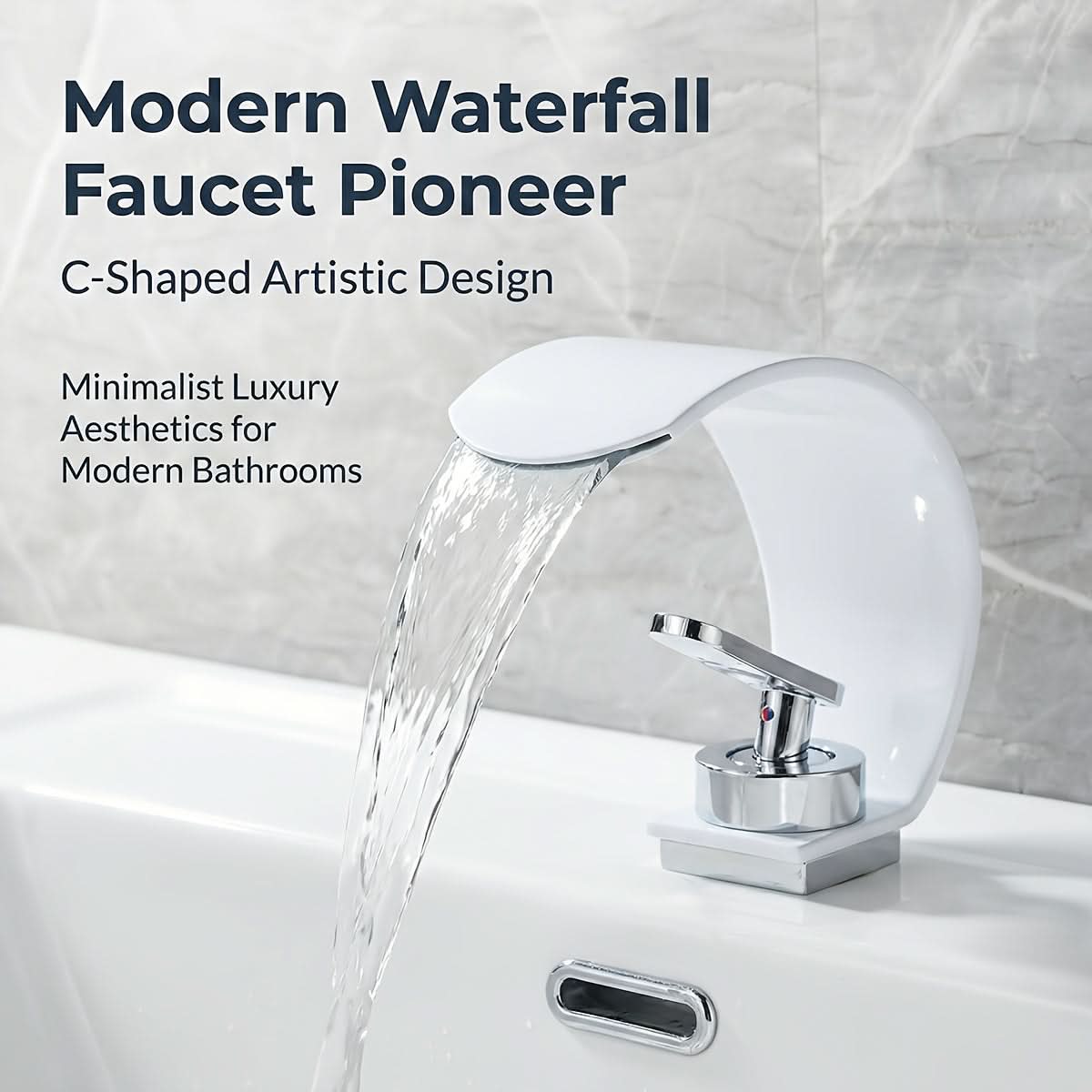 Mirror Waterfall Basin Faucet – ArcFlow Modern Bathroom Tap