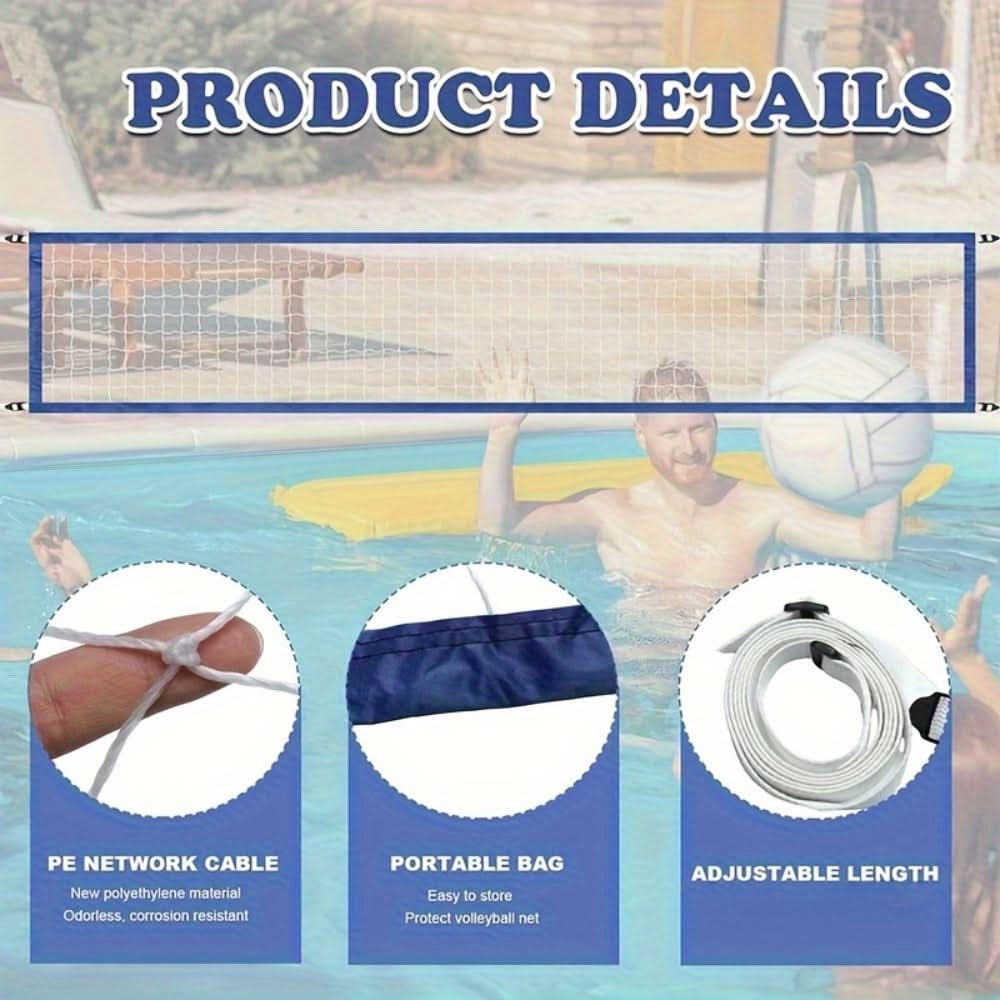 Pool Volleyball Net – PoolRally Family Swimming Pool Game Set