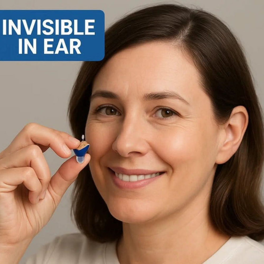 Rechargeable Hearing Amplifier Earbuds – AuraClar Discreet In-Ear Set