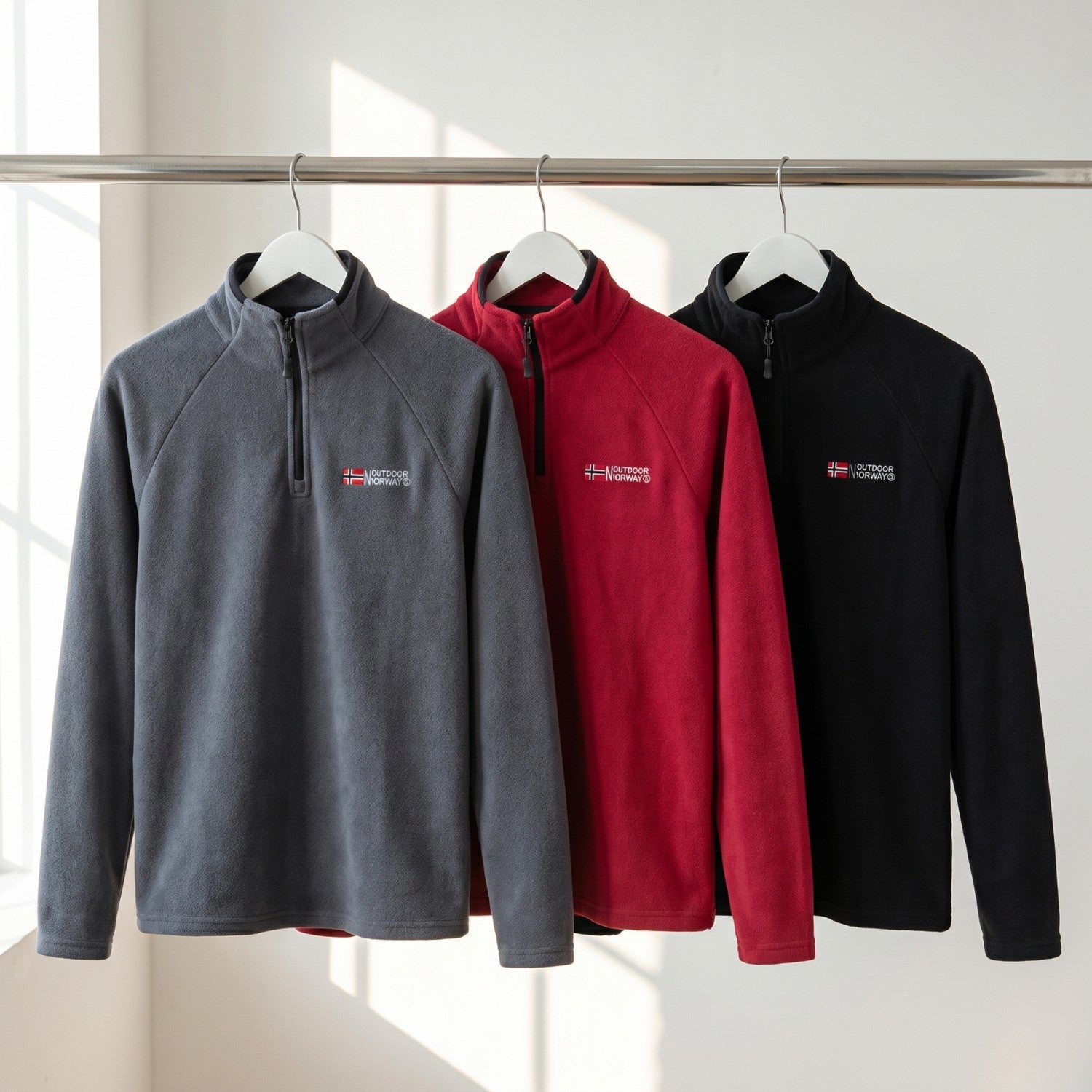 Men’s Quarter-Zip Fleece Pullover – Lightweight Hiking & Camping Mid-Layer