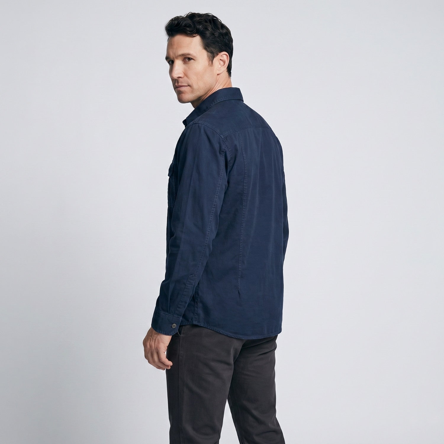 Men’s Lightweight Long-Sleeve Outdoor Shirt – Durable Cotton-Blend Top