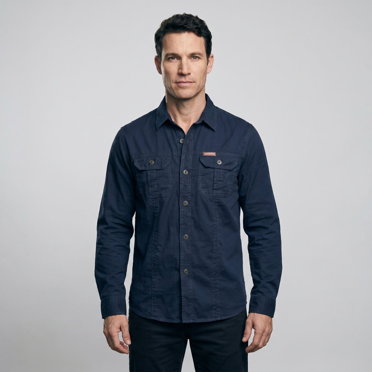 Men’s Lightweight Long-Sleeve Outdoor Shirt – Durable Cotton-Blend Top
