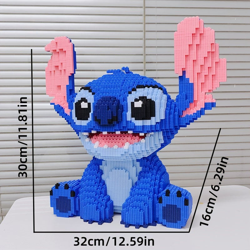 Seated Blue Creature Building Block Set, Approximately 6,000 Pieces