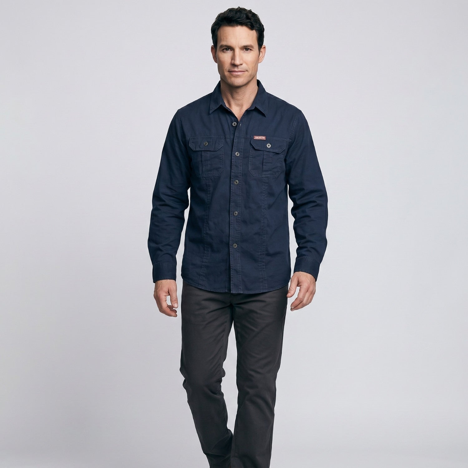 Men’s Lightweight Long-Sleeve Outdoor Shirt – Durable Cotton-Blend Top