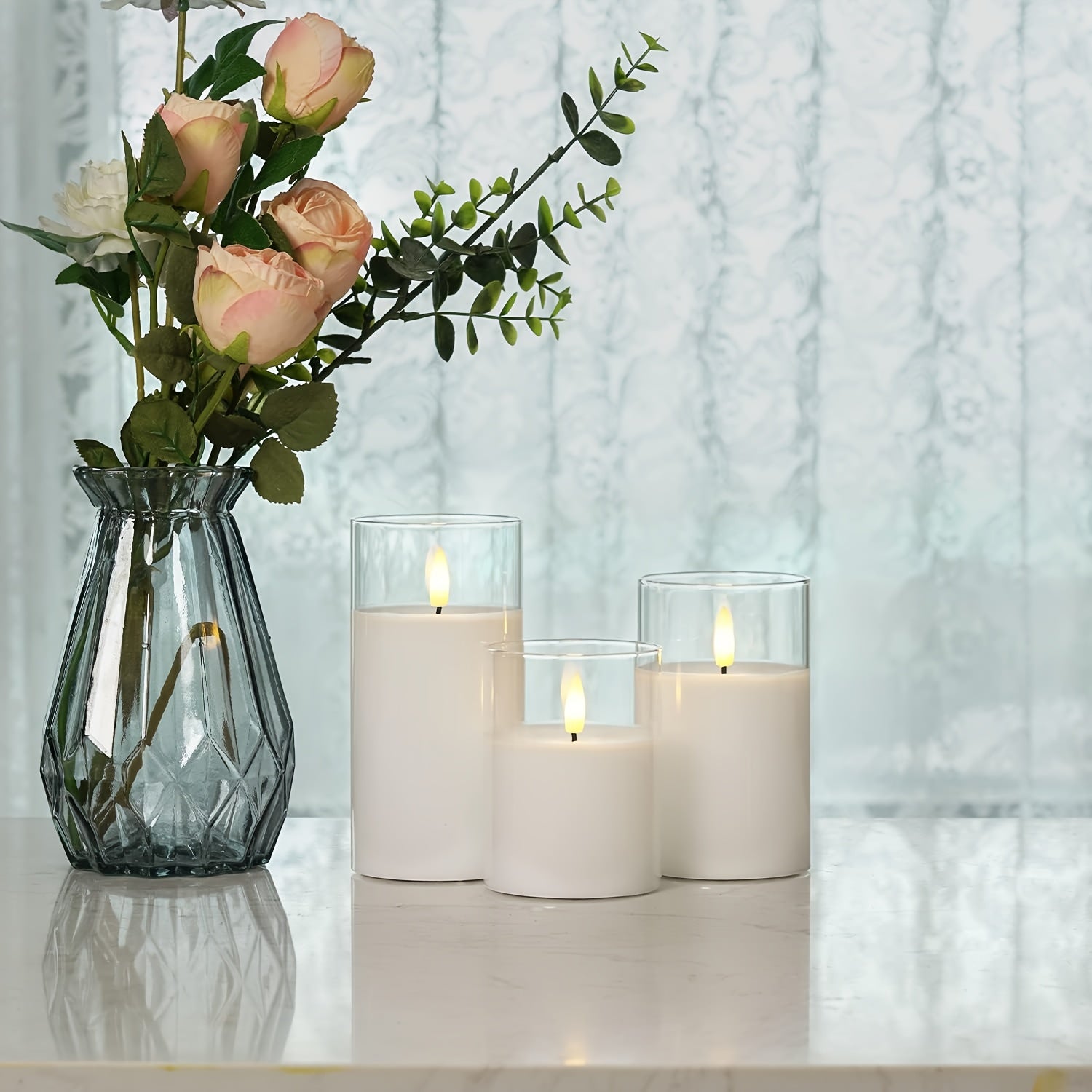 Remote Control Candle Warmer Set - Battery Operated LED Candles with Timer & Remote for Home Decor