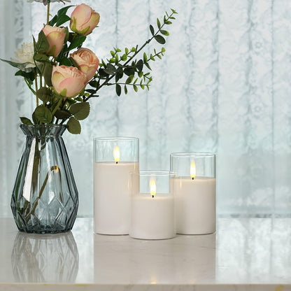 Remote Control Candle Warmer Set - Battery Operated LED Candles with Timer & Remote for Home Decor