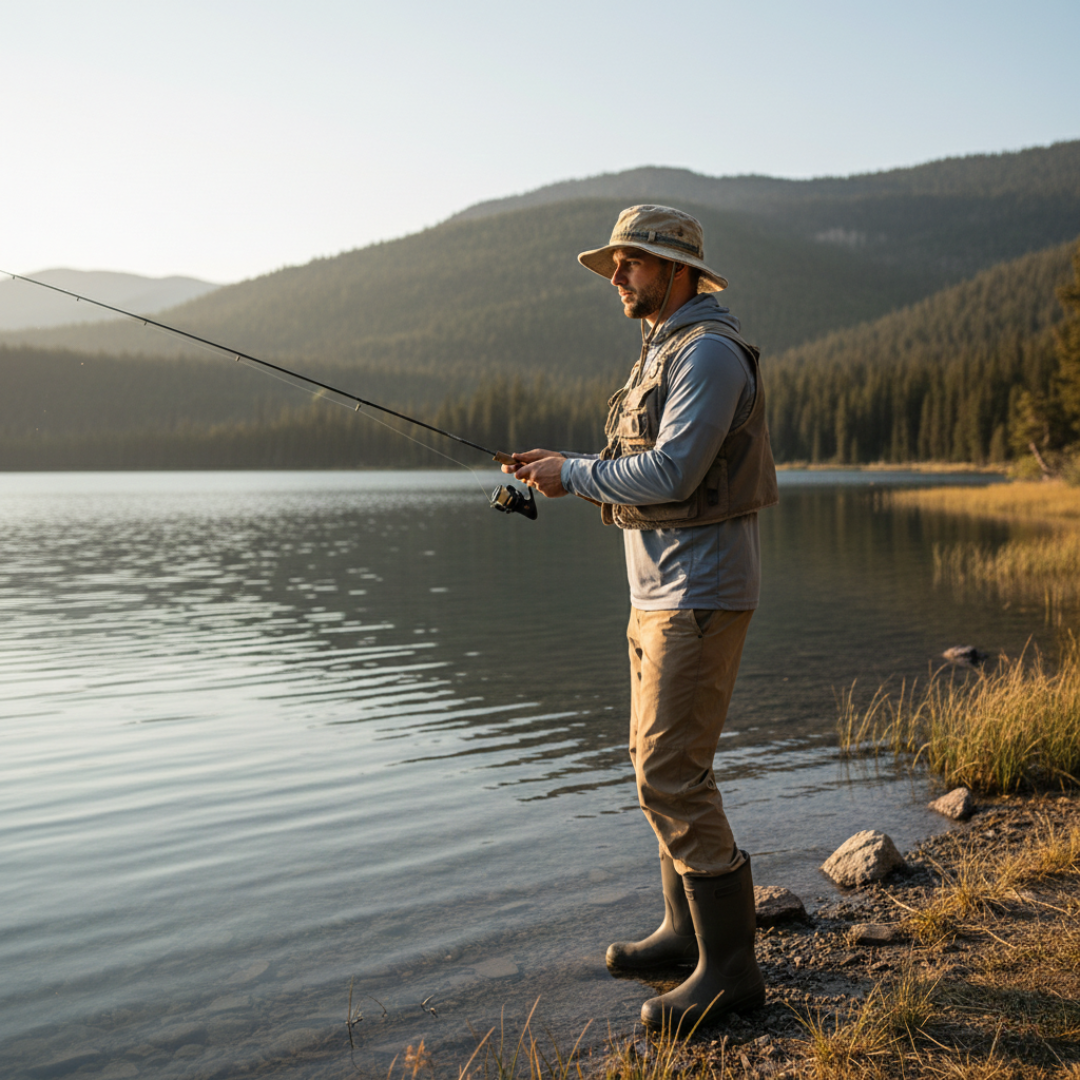 Men’s Boonie Hat – Packable Wide-Brim Sun Hat for Hiking & Fishing