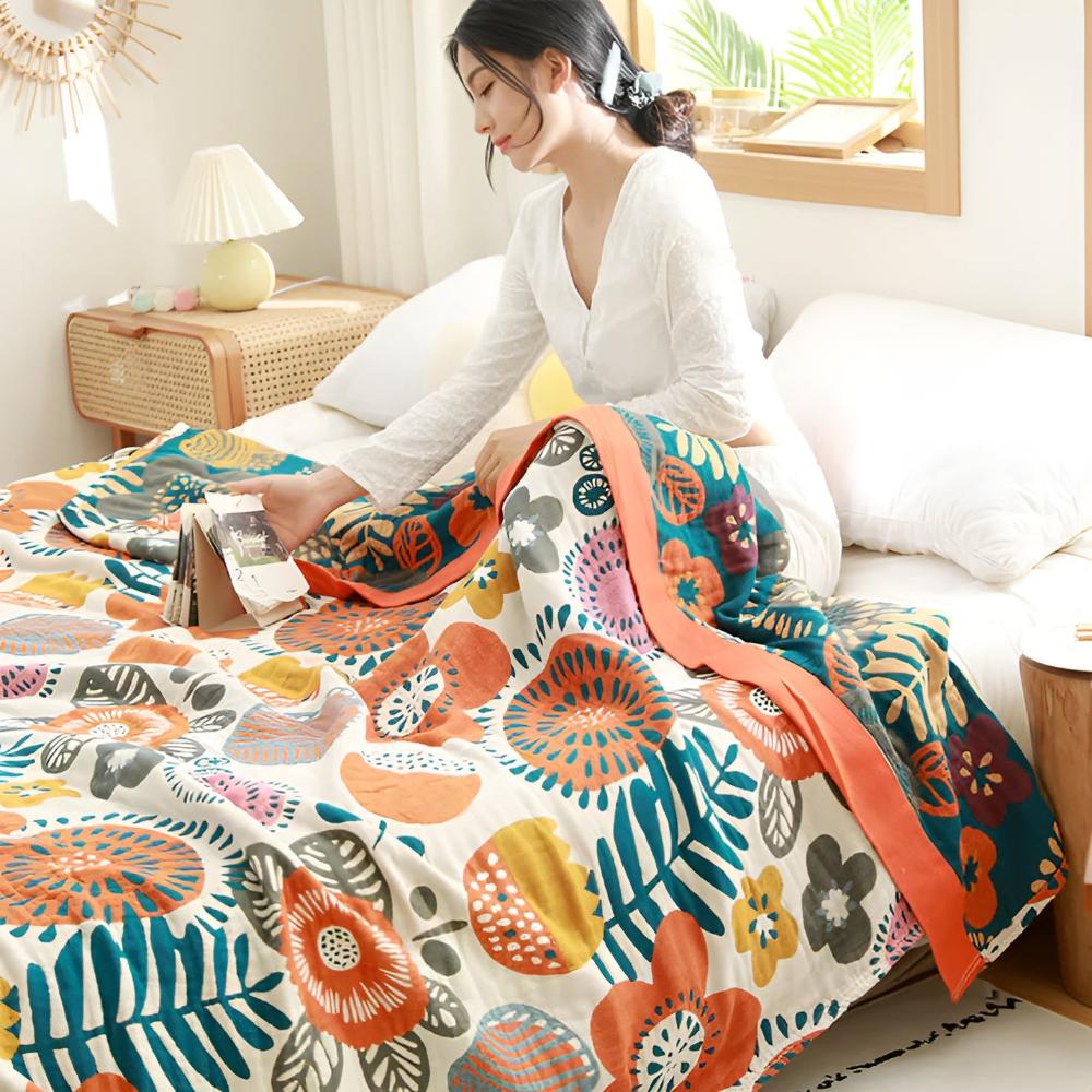 Boho Floral Throw Blanket for Cozy Home Decor and Gifts