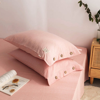 Soft Cotton Pillowcases Set of 2 - Twin Size Bed Pillow Covers