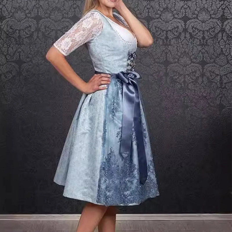 Dirndl élégant pour femme avec jupe évasée