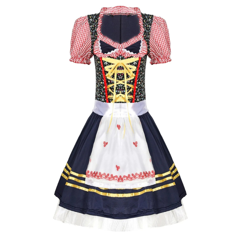 Dirndl für Damen mit hochgeschlossenem Ausschnitt