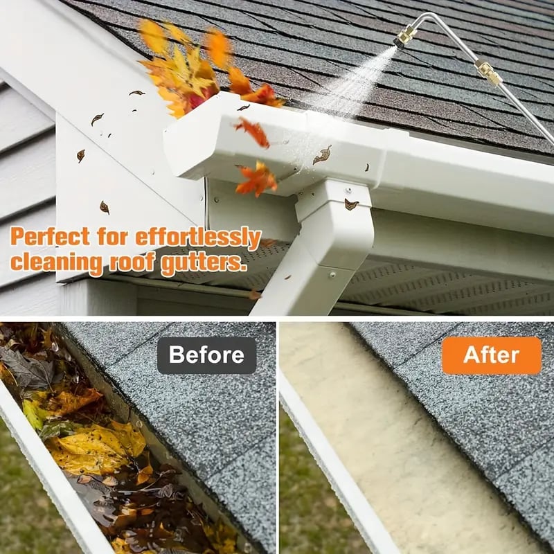 4000 PSI Telescoping Elevated Pressure Washer Wand Set for Gutter & Roof Drainage & Walls Cleaning