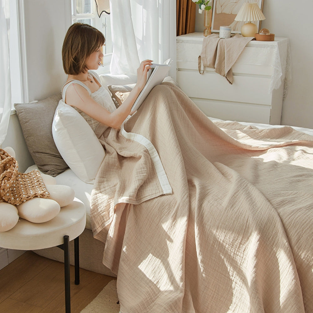 Soft Multi-Layer Muslin Cotton Baby Blanket for Nursery & Strollers