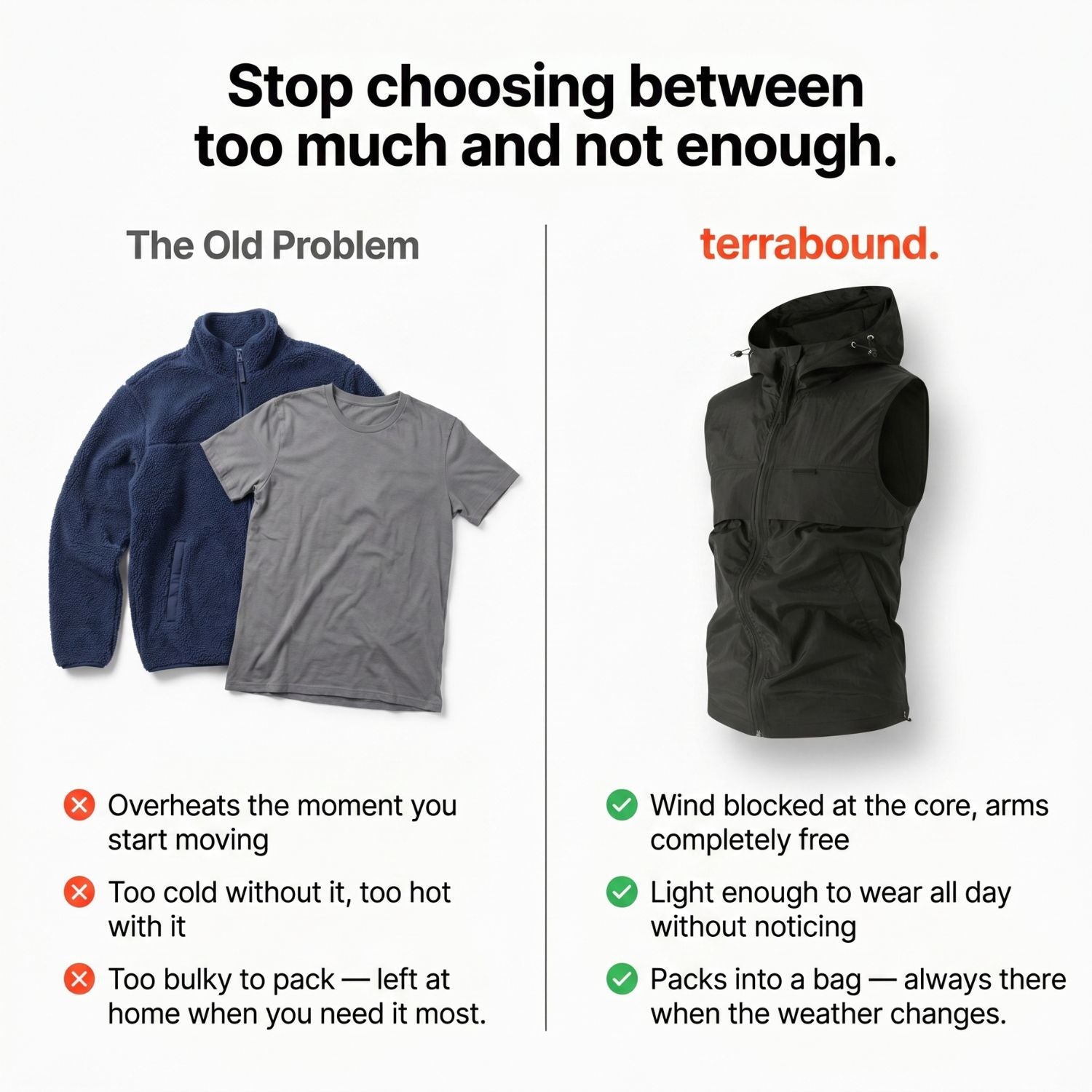 Men’s Hooded Gilet – Lightweight Windproof Vest for Fishing & Hiking