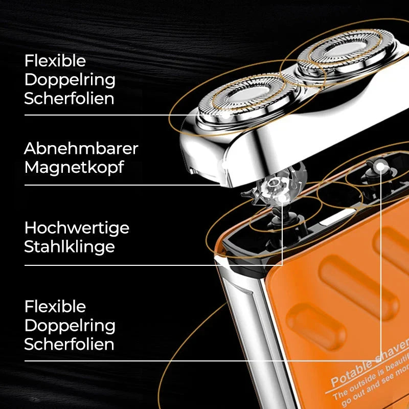 Portable Mini Electric Shaver - Compact Rechargeable Travel Razor