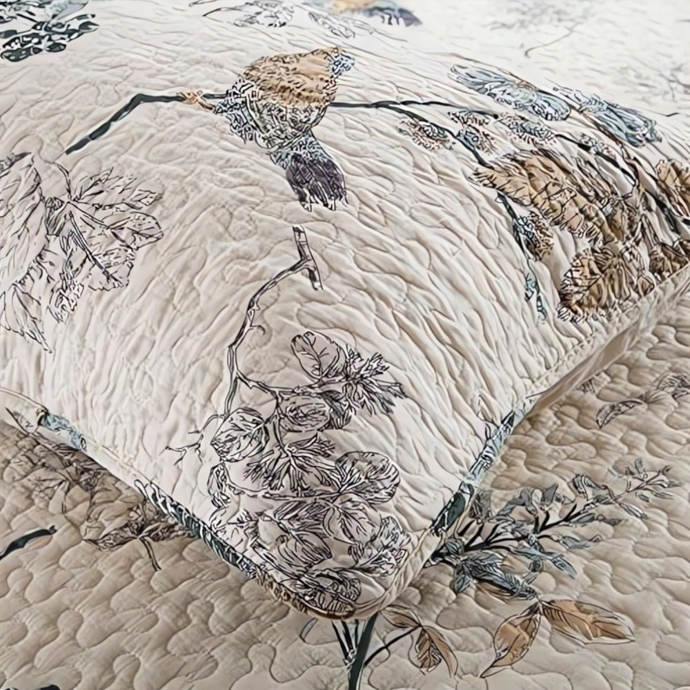 Luxury Floral Quilt Set - Elegant Bedspread for Home Decor