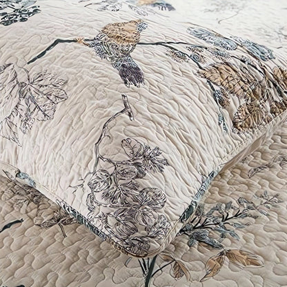 Luxury Floral Quilt Set - Elegant Bedspread for Home Decor