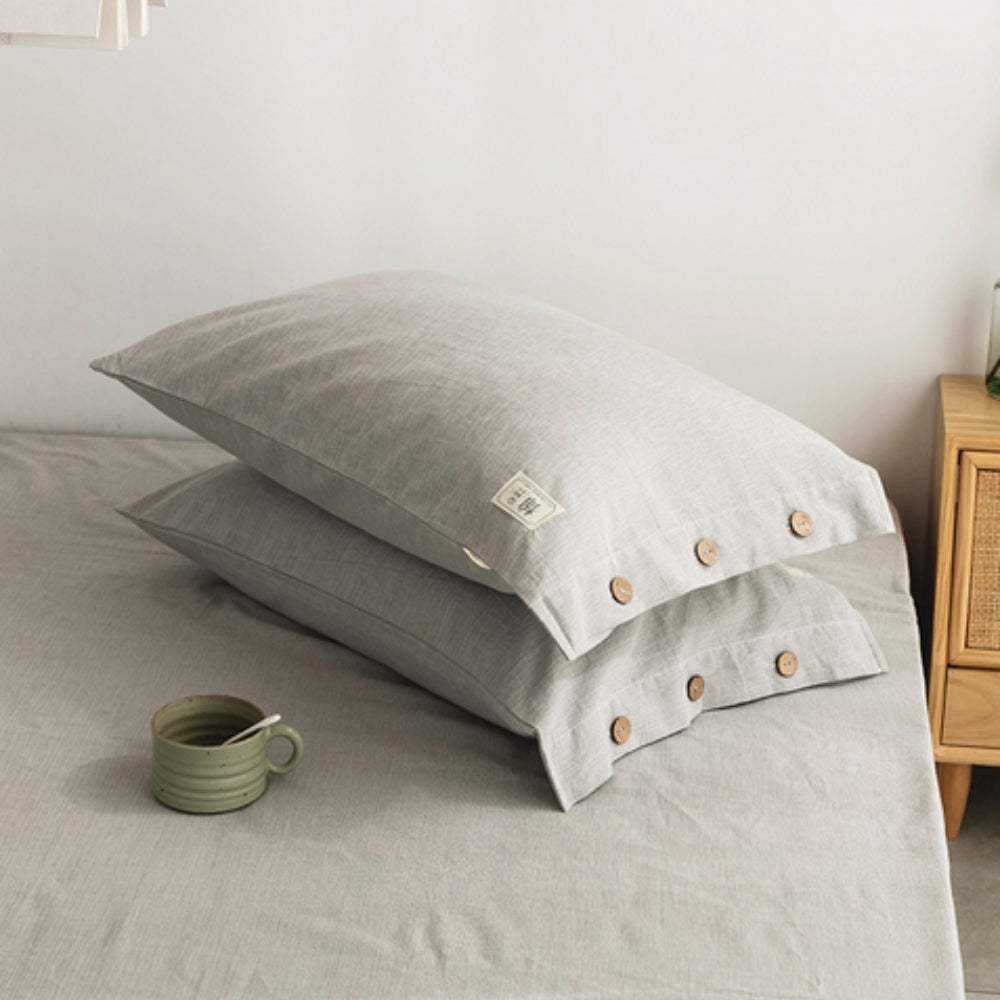 Ensemble de 2 taies d’oreiller en coton doux - Taies pour lit simple