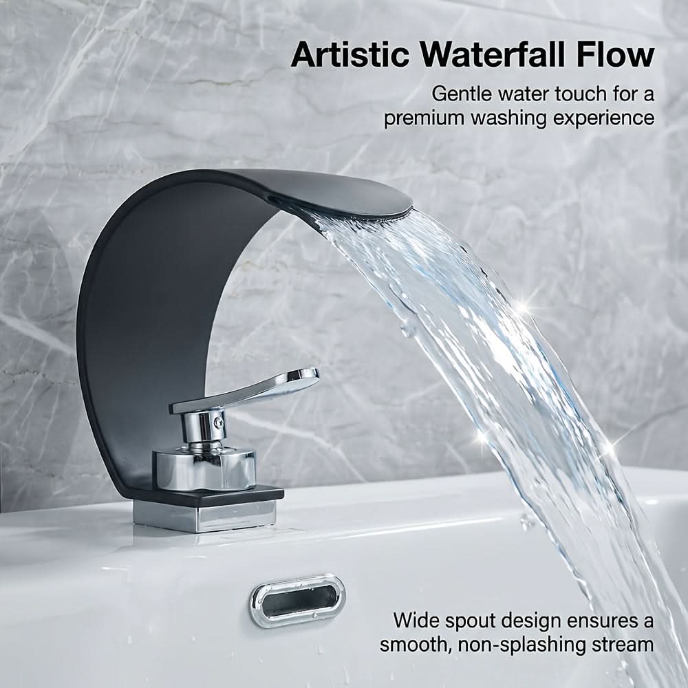 Mirror Waterfall Basin Faucet – ArcFlow Modern Bathroom Tap