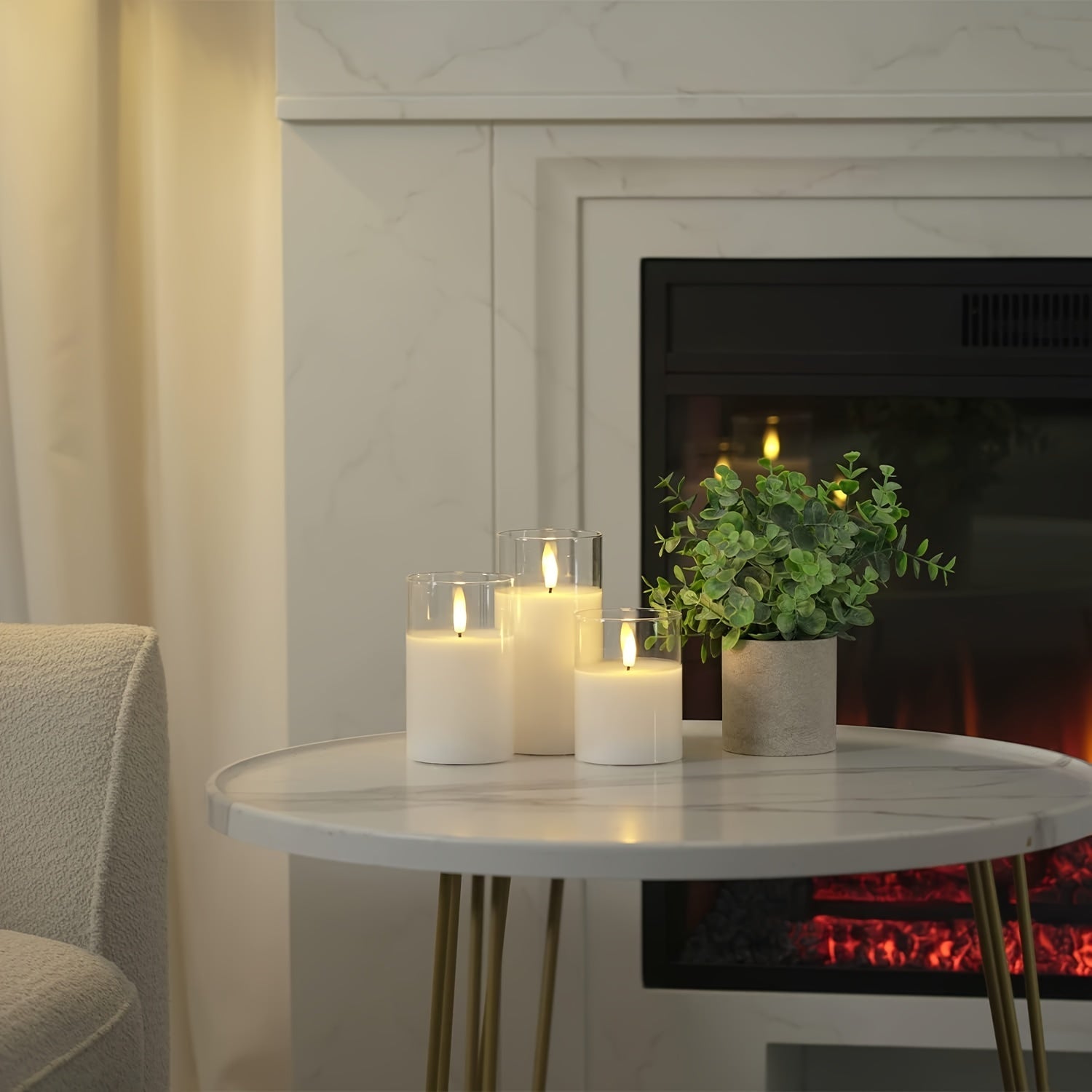 Remote Control Candle Warmer Set - Battery Operated LED Candles with Timer & Remote for Home Decor