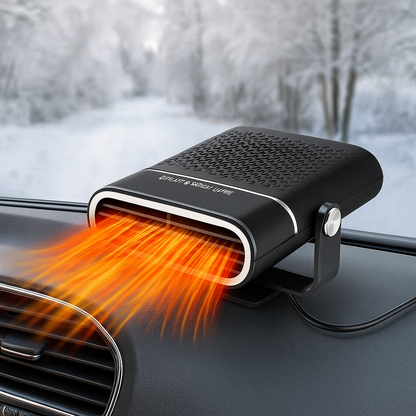 12V/USB Car Heater | Space-Saving demisting airflow