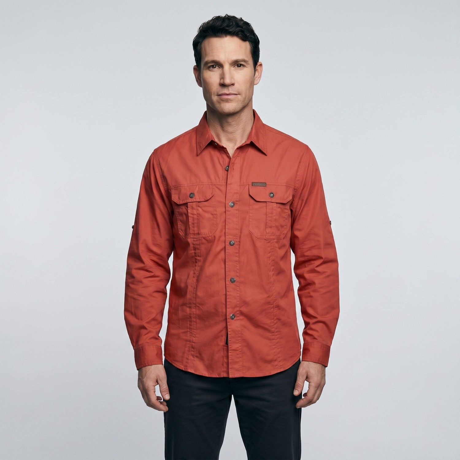 Men’s Lightweight Long-Sleeve Outdoor Shirt – Durable Cotton-Blend Top