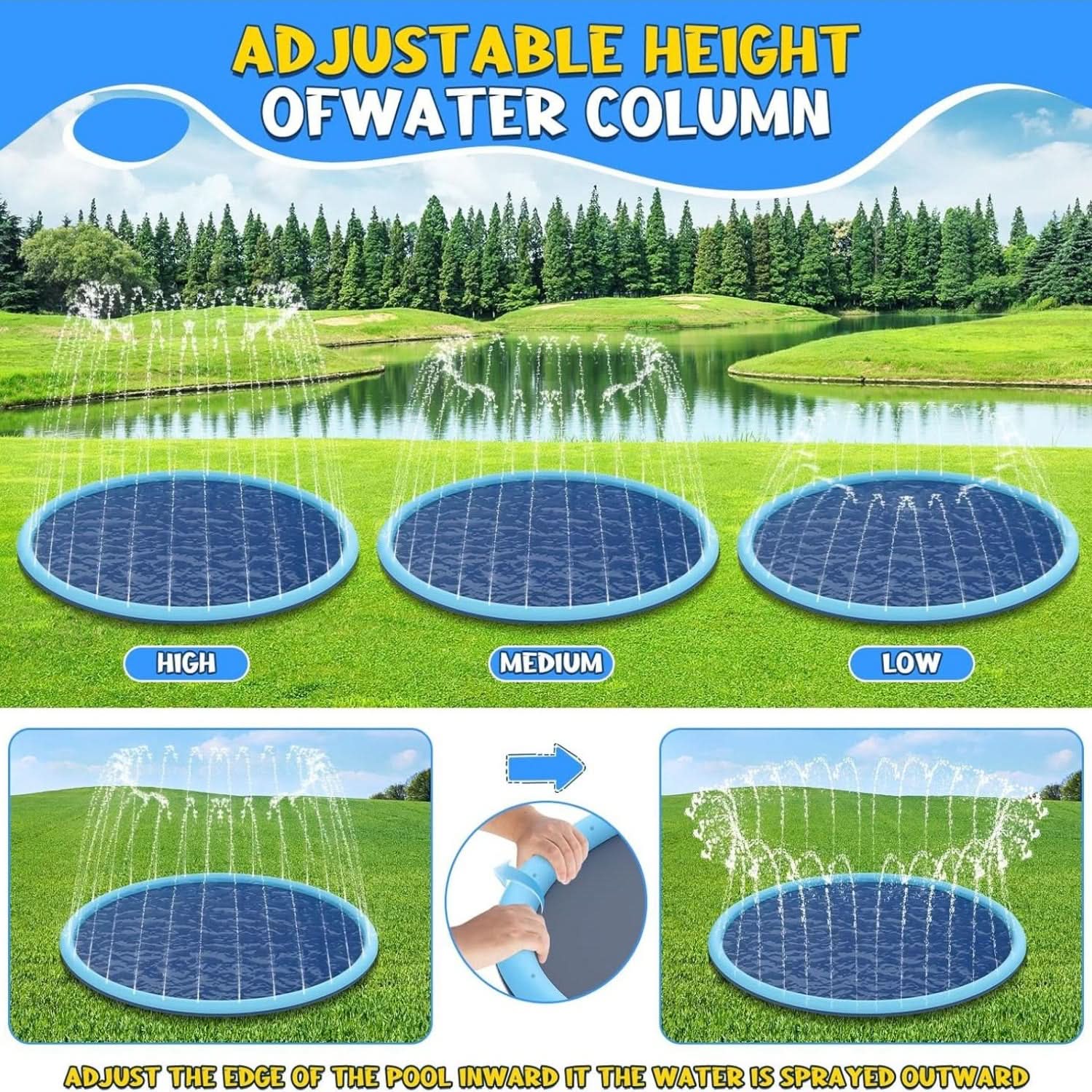 Oversized Sprinkler Splash Mat – SplashBuddy Kids Outdoor Water Play Mat