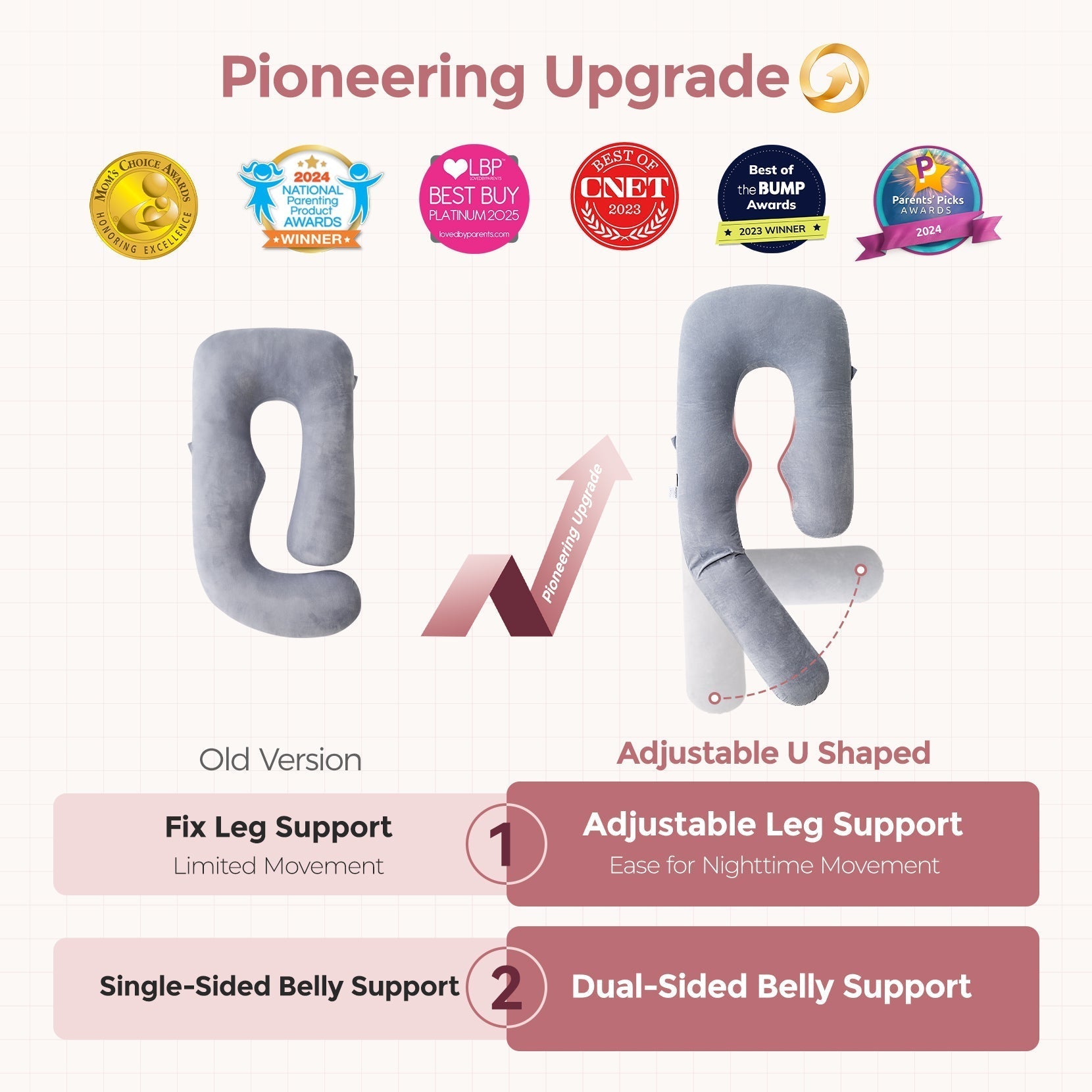 Pregnancy Pillow for Comfort and Support - Body Pillow for Sleep