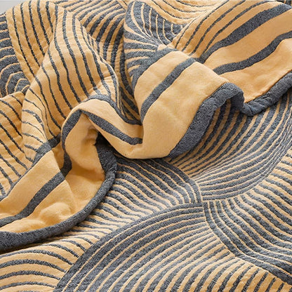 Soft Reversible Muslin Cotton Baby Blanket - Lightweight & Breathable