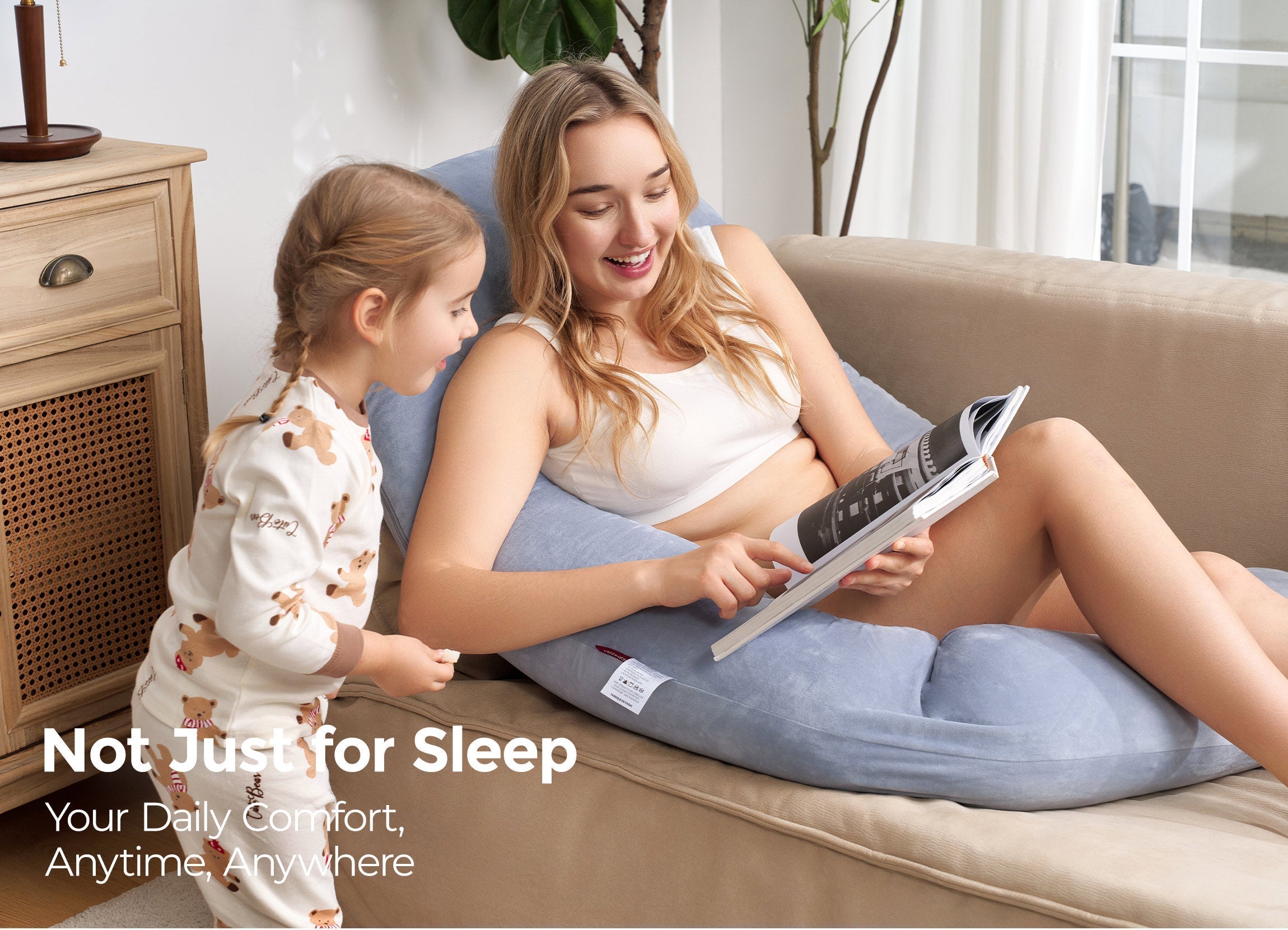 Pregnancy Pillow for Comfort and Support - Body Pillow for Sleep