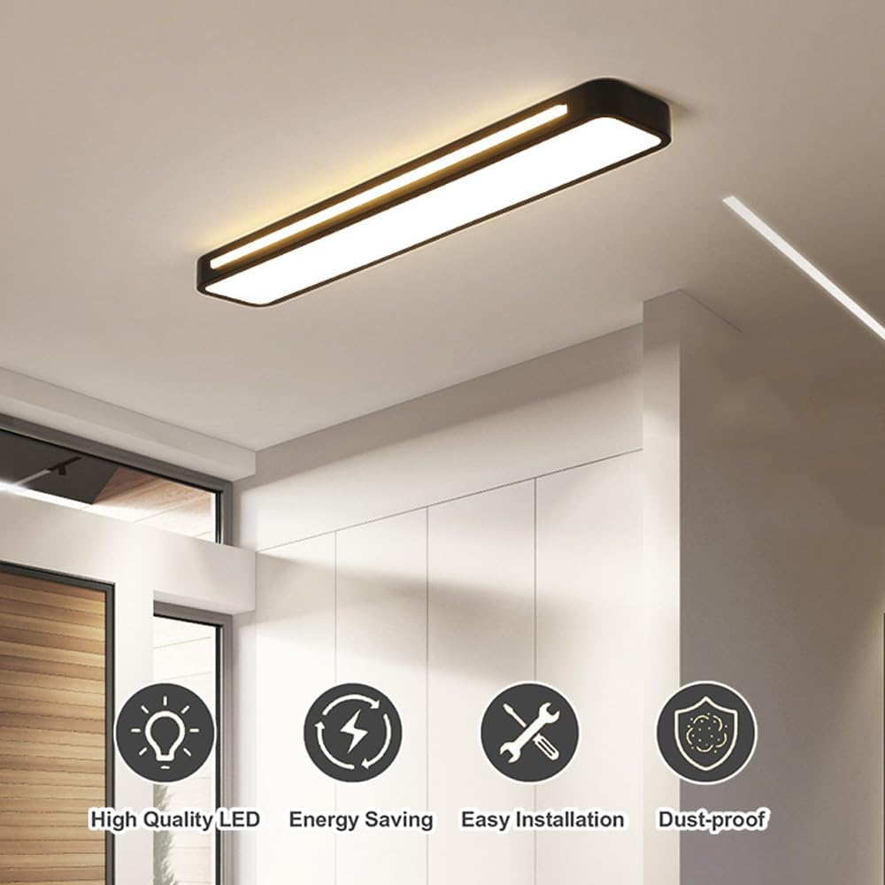 Nordic Minimalist Long LED Ceiling Light Fixture