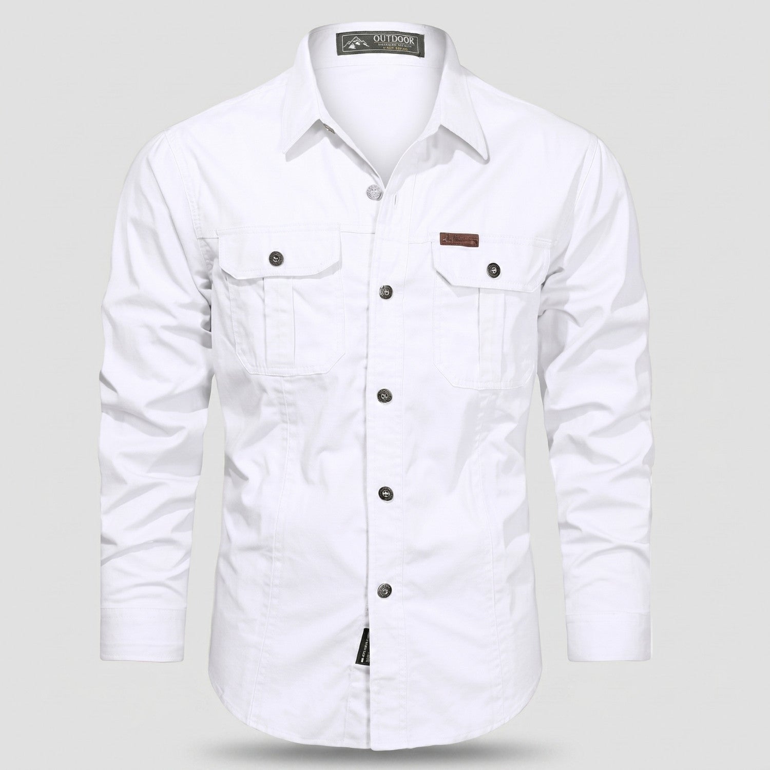 Men’s Lightweight Long-Sleeve Outdoor Shirt – Durable Cotton-Blend Top