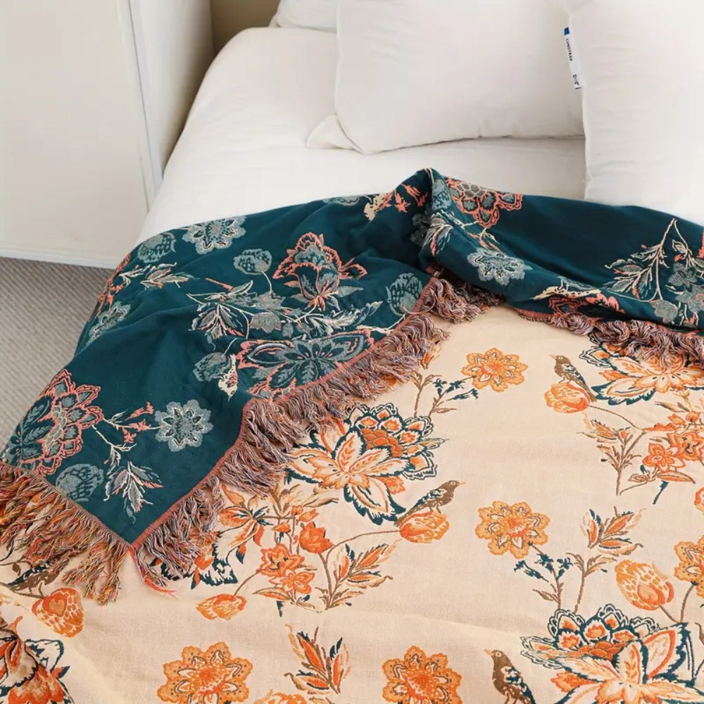 Cozy Boho Rustic Throw Blanket for Home Decor and Warmth