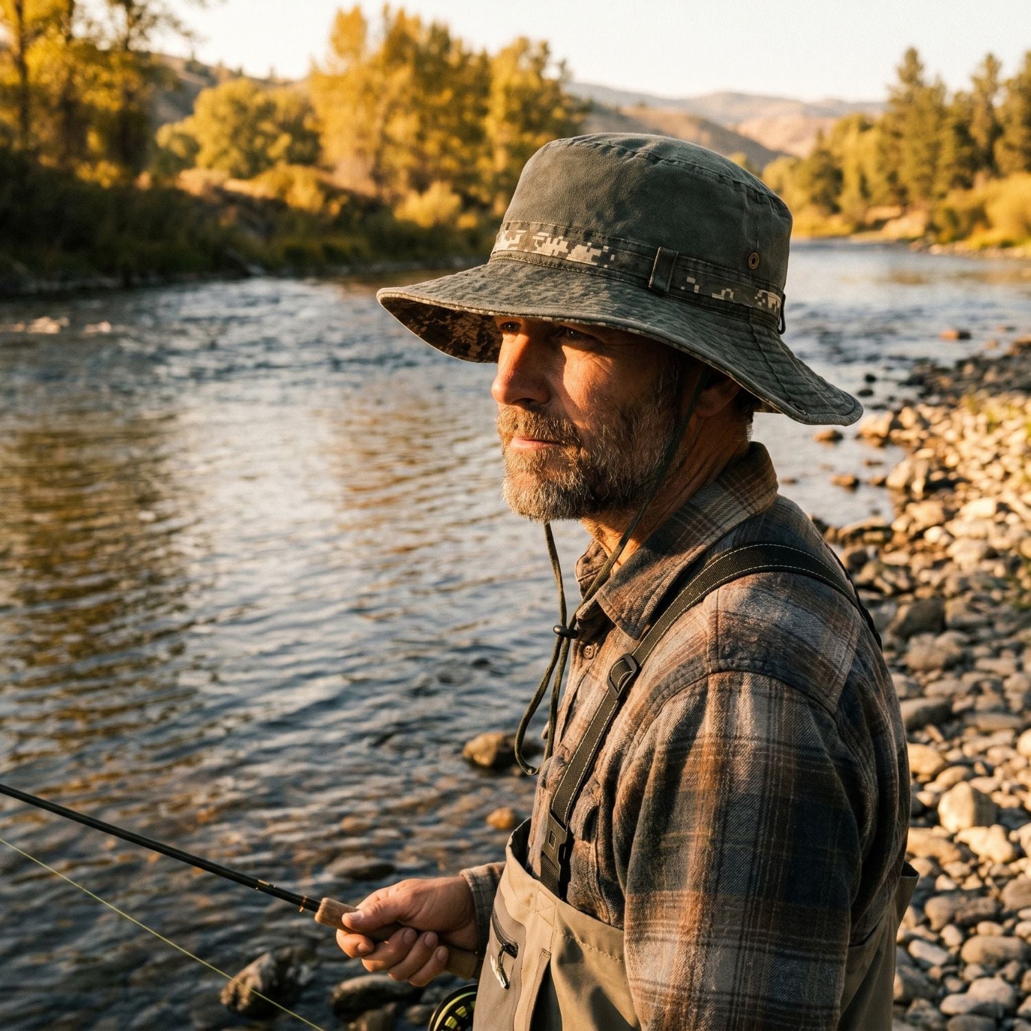 Men’s Boonie Hat – Packable Wide-Brim Sun Hat for Hiking & Fishing